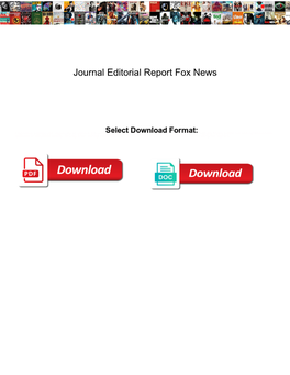 Journal Editorial Report Fox News