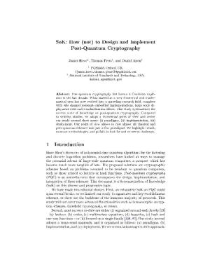 (Not) to Design and Implement Post-Quantum Cryptography