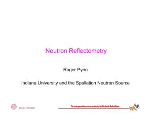 Neutron Reflectometry