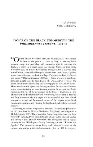 Philadelphia Tribune, 1912-41