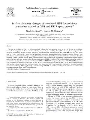 Surface Chemistry Changes of Weathered HDPE/Wood-Flour