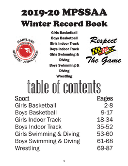 Winter Record Book Record Book