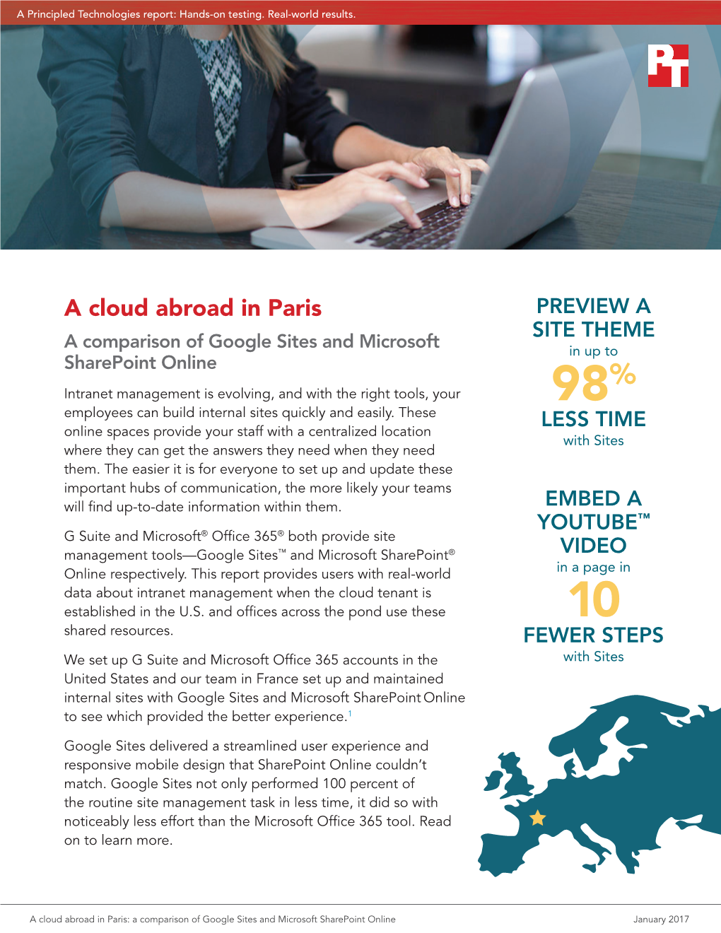 A Cloud Abroad in Paris: a Comparison of Google Sites and Microsoft