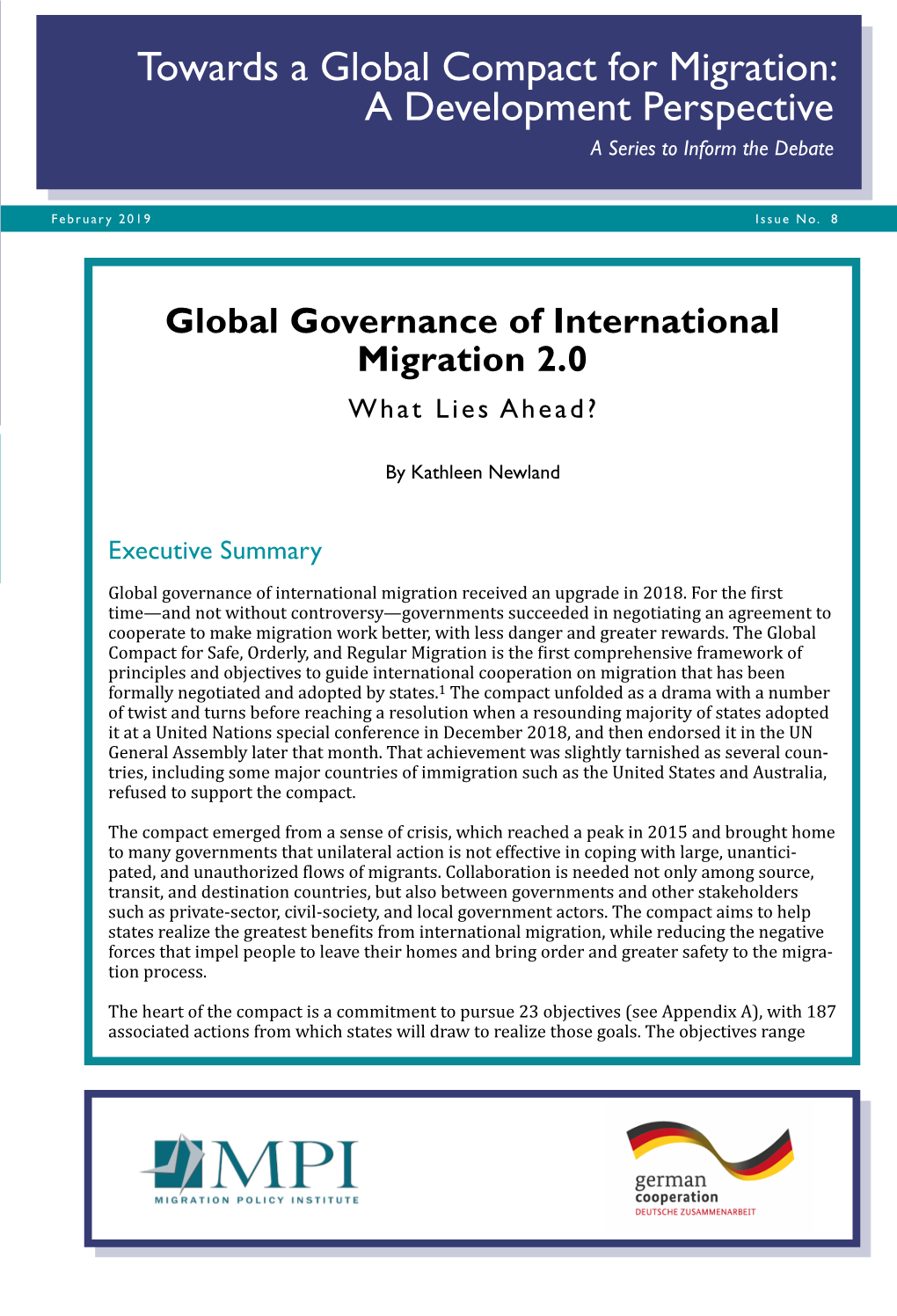 Global Governance of International Migration 2.0 What Lies Ahead?