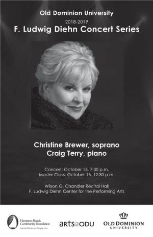 Christine Brewer, Soprano and Craig Terry, Piano