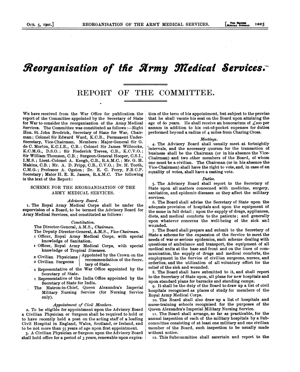 Report of the Committee