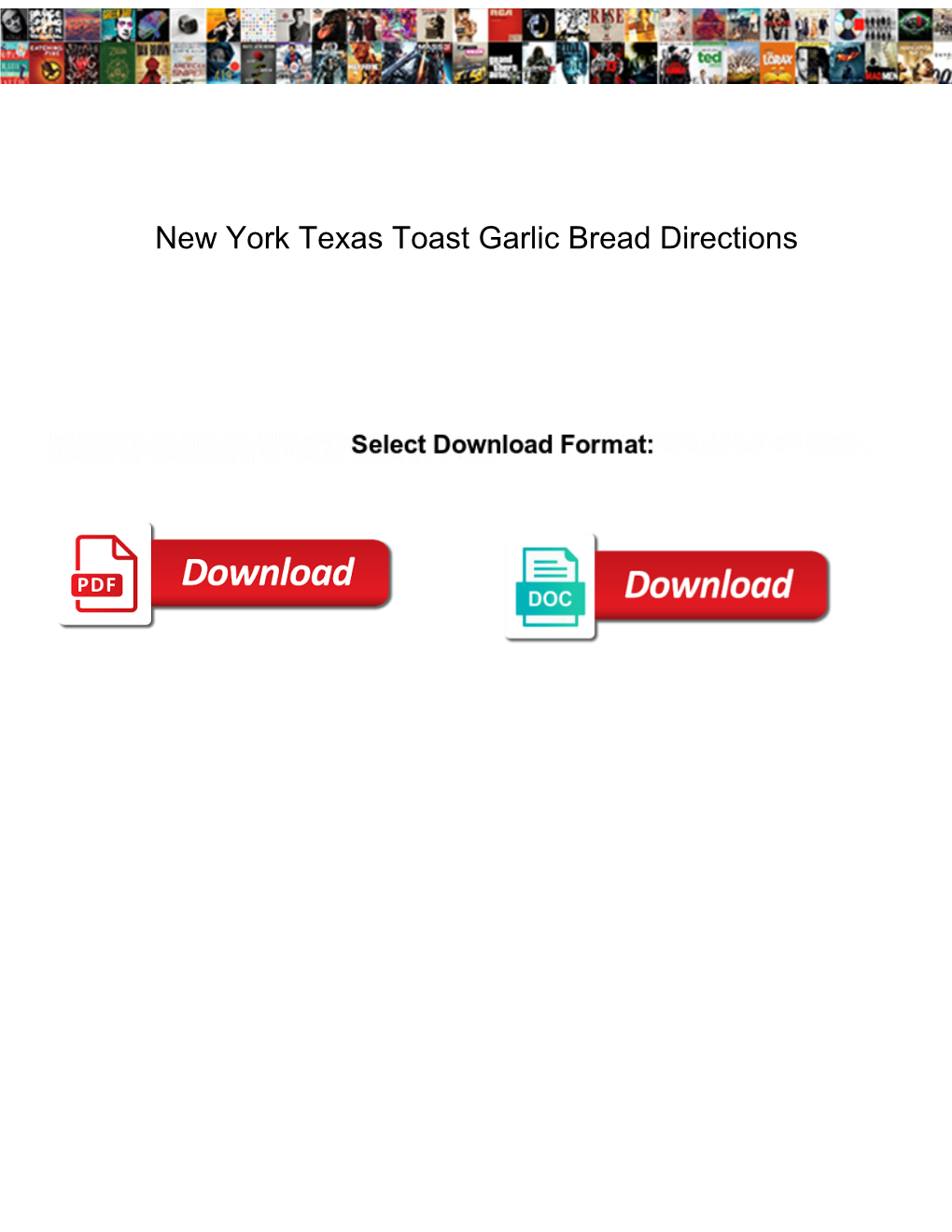 New York Texas Toast Garlic Bread Directions