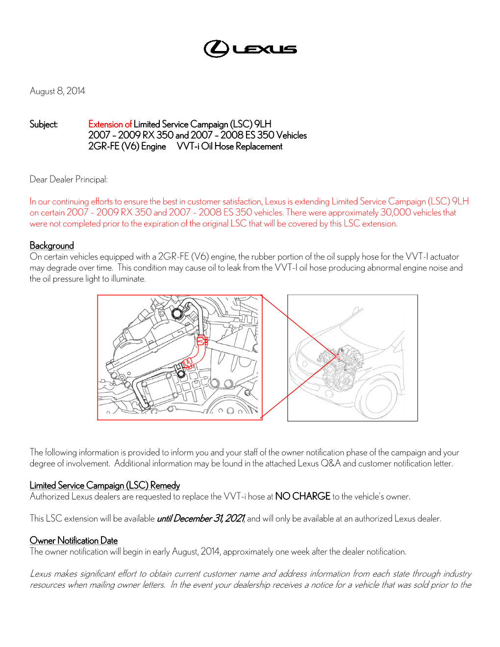 Lexus Makes Significant Effort to Obtain Current Customer Name and Address Information from Each State Through Industry Resources When Mailing Owner Letters