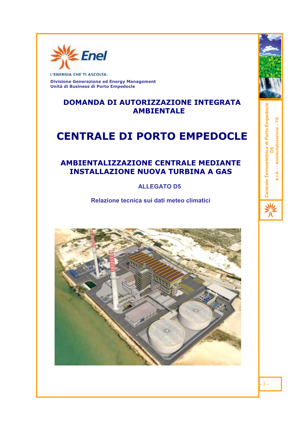 CENTRALE DI PORTO EMPEDOCLE Di Porto Empedocle Empedocle Porto Di