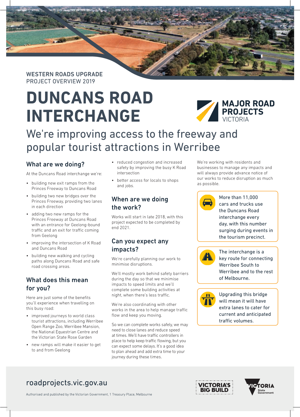 DUNCANS ROAD INTERCHANGE We're Improving Access to the Freeway and Popular Tourist Attractions in Werribee