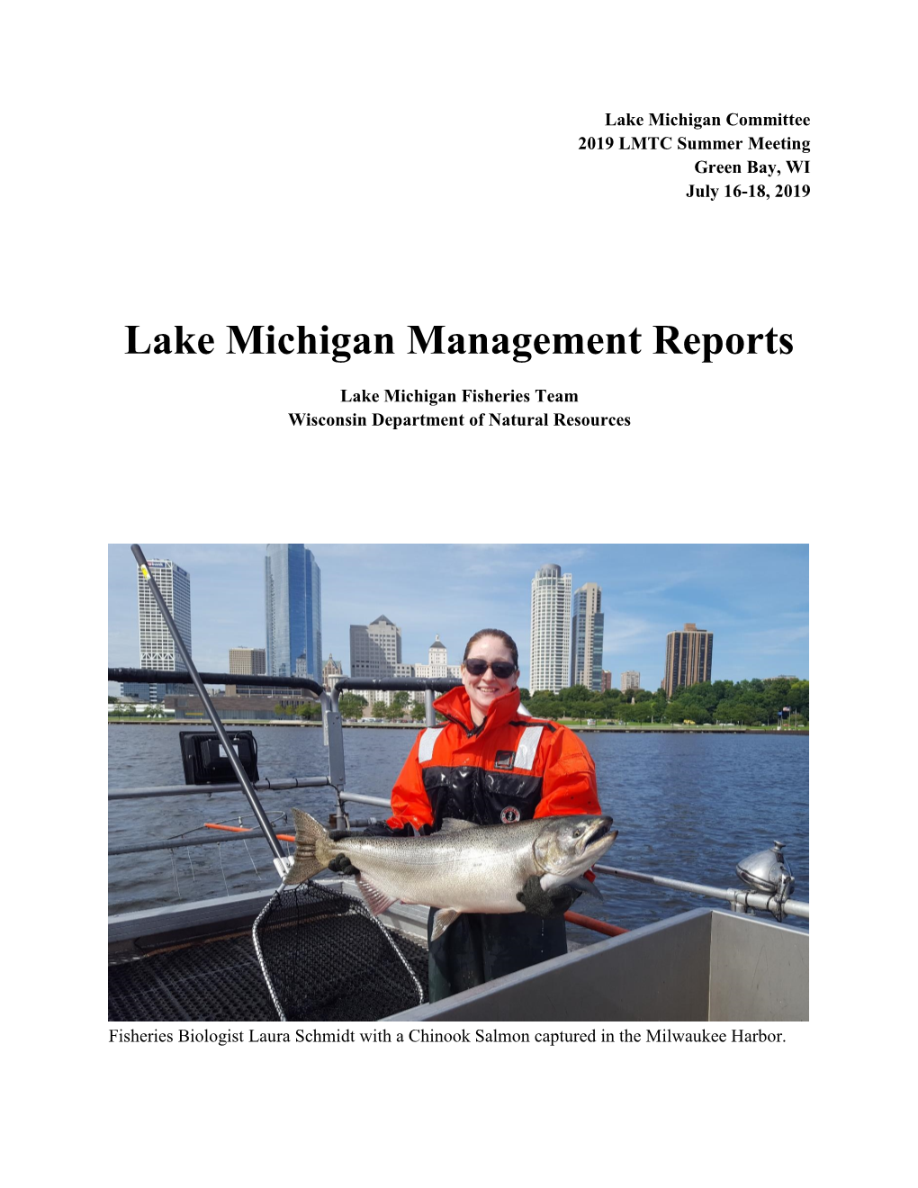 Wisconsin's Lake Michigan Management Reports to the Great Lakes Fishery Commission, 2019