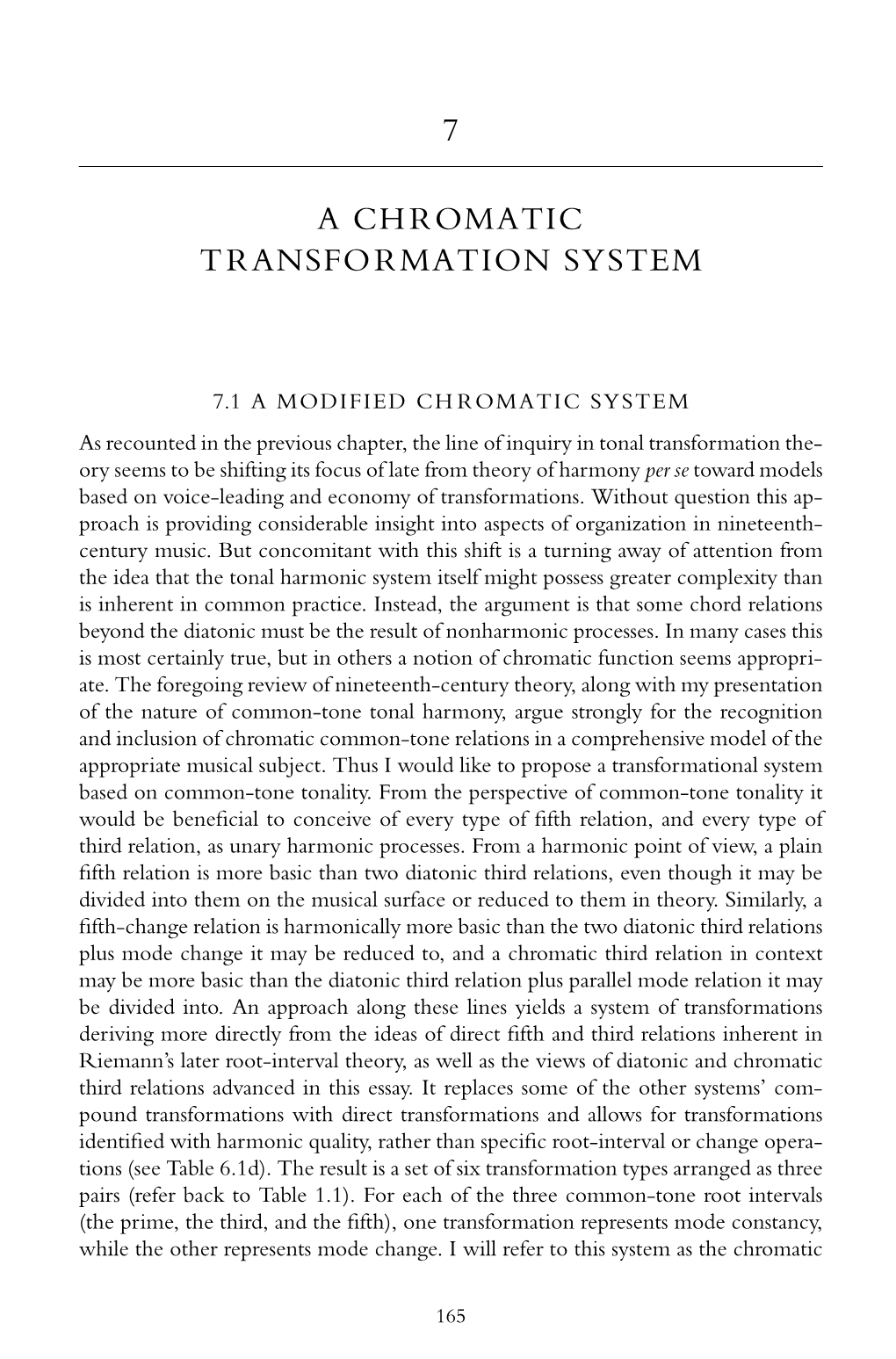 A Chromatic Transformation System 167