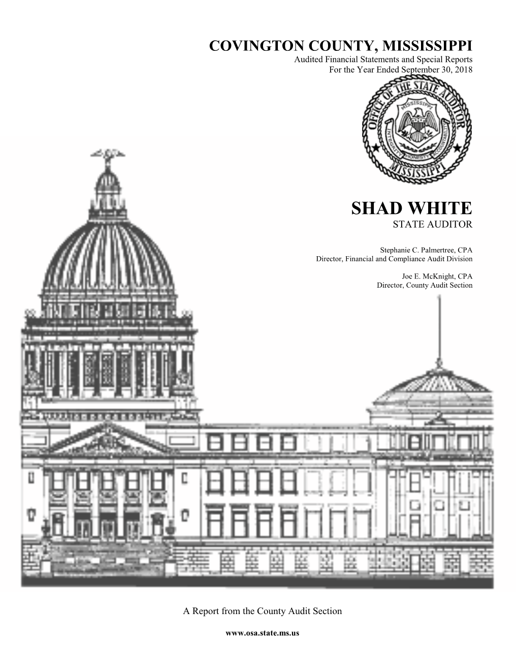 Shad White State Auditor