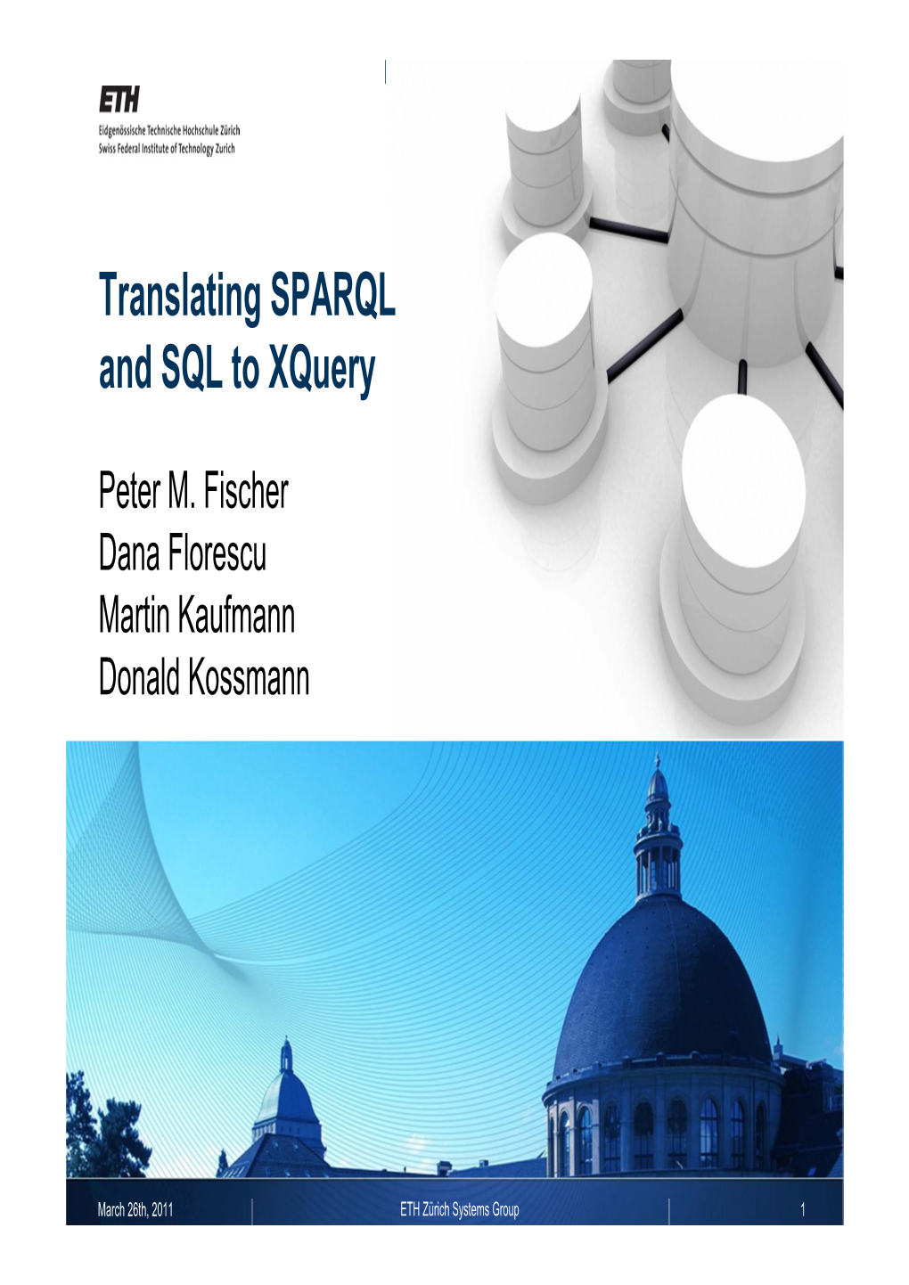 Translating SPARQL and SQL to Xquery