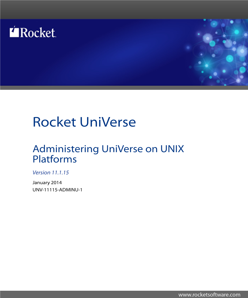 Administering Rocket Universe on UNIX Platforms