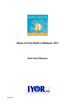 Status of Coral Reefs in Malaysia, 2017