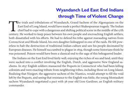 Wyandanch Led East End Indians Through Time of Violent Change