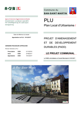 Le Ban-Saint-Martin Plan Local D'urbanisme