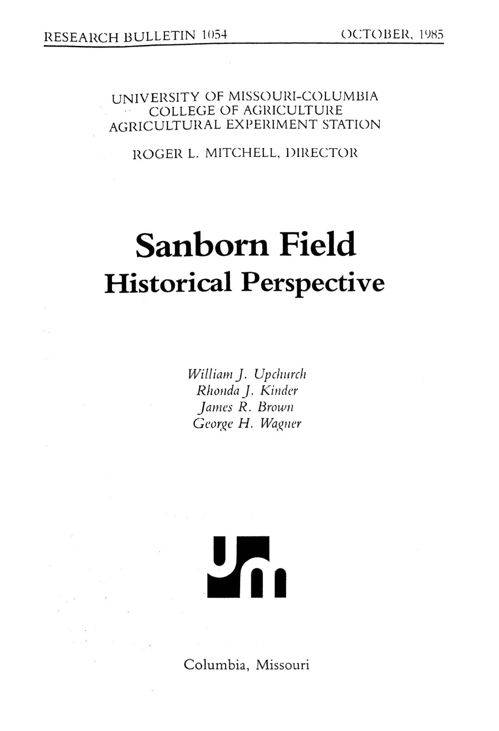 Sanborn Field Historical Perspective
