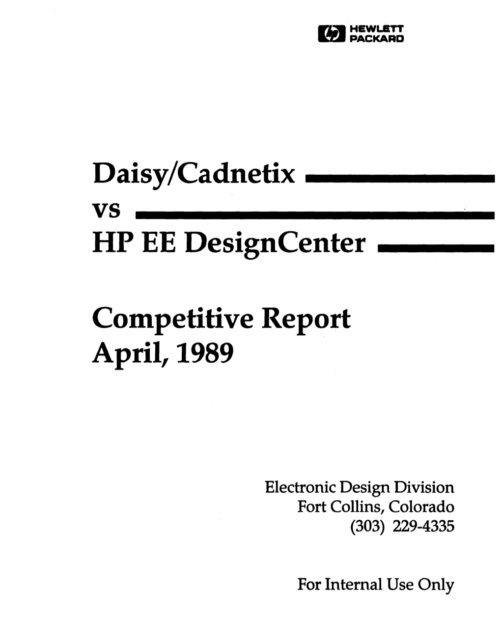 Daisy/Cadnetix ___Vs HP EE Designcenter