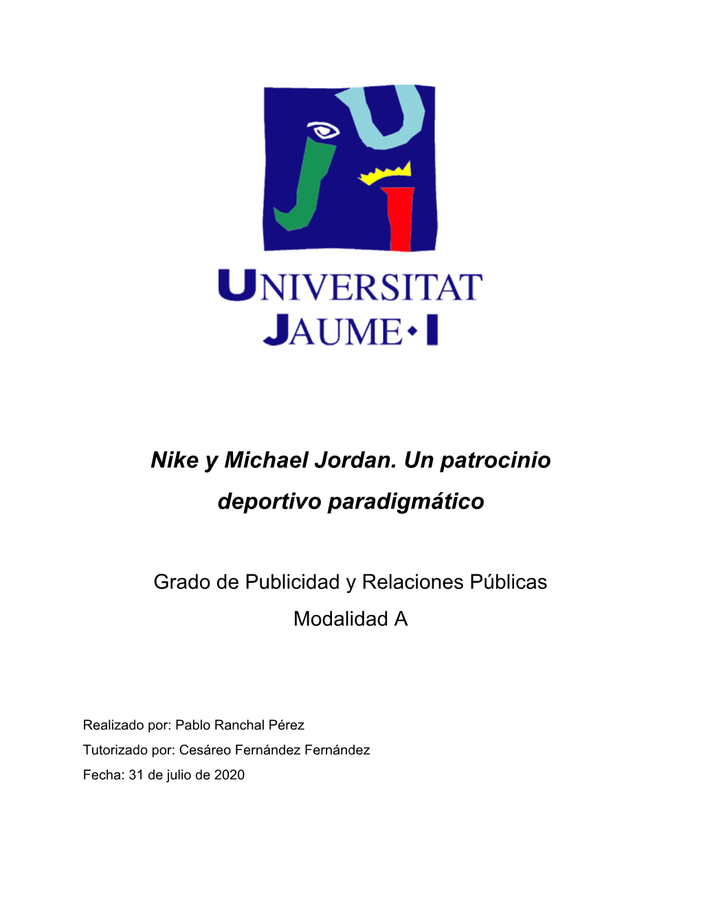 Nike Y Michael Jordan. Un Patrocinio Deportivo Paradigmático