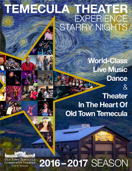 World-Class Live Music Dance & Theater in the Heart of Old Town Temecula