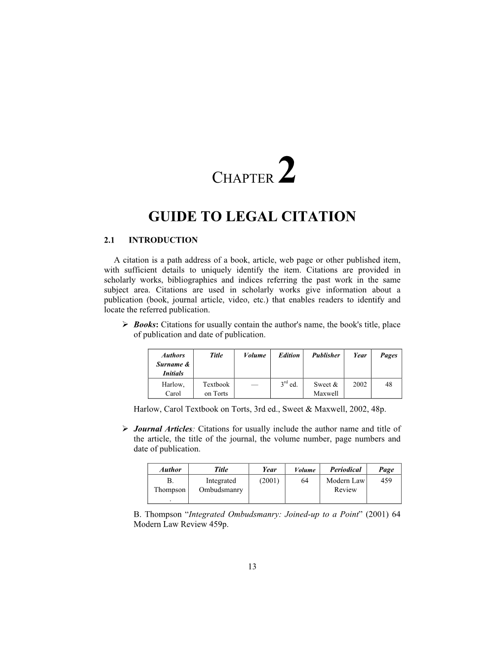 GUIDE to LEGAL CITATION Chap