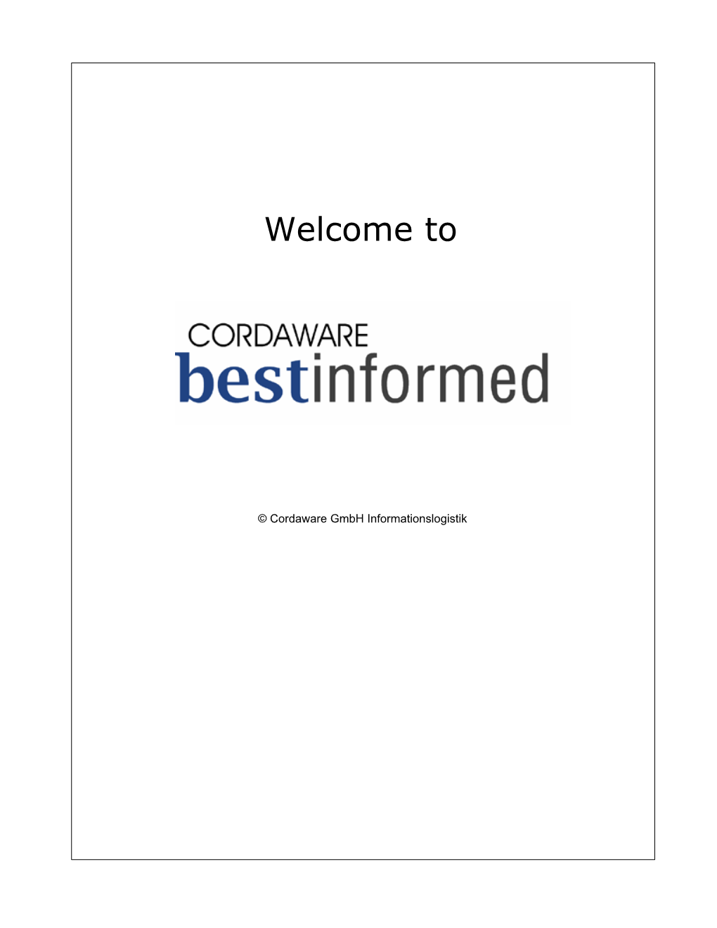 Cordaware Bestinformed Users Manual