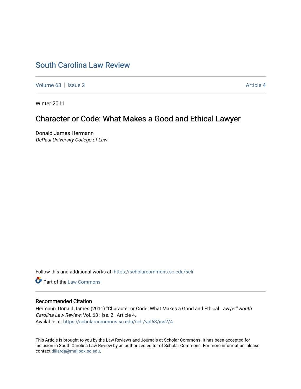 What Makes a Good and Ethical Lawyer