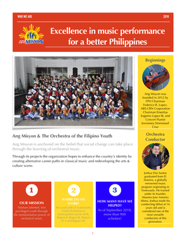 Excellence in Music Performance for a Better Philippines