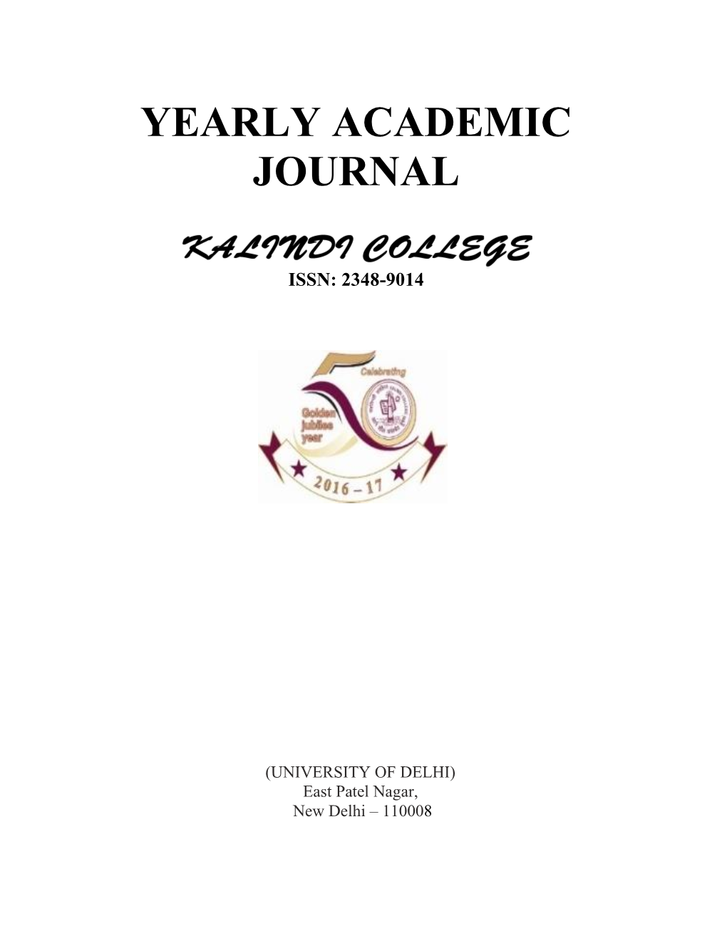 Yearly Academic Journal