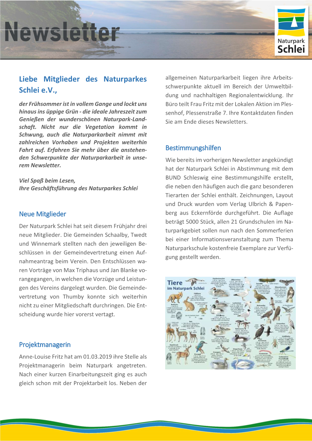 Newsletter Naturpark Schlei Juni 2019