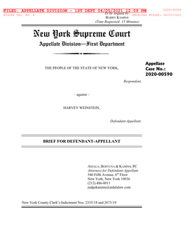 New York Supreme Court Appellate Division—First Department