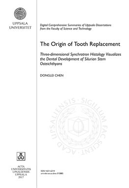 The Origin of Tooth Replacement