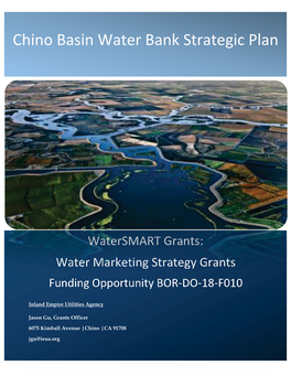 Chino Basin Water Bank Strategic Plan
