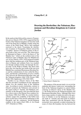 The Nabatean, Has- Monean and Herodian Kingdoms in Central Jordan