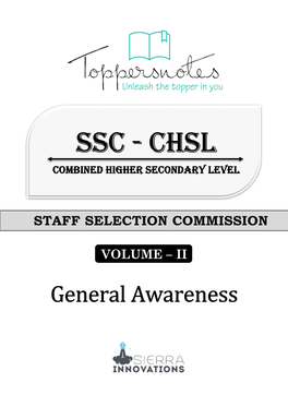 SSC - CHSL Combined Higher Secondary Level