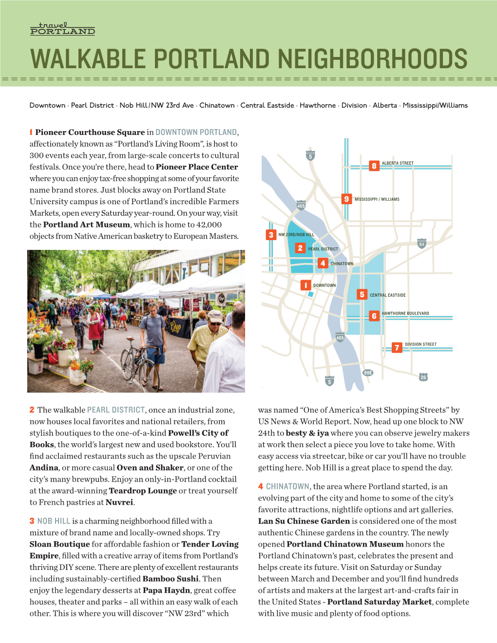 Walkable Portland Neighborhoods