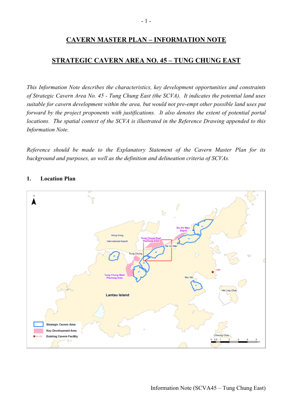 Information Note Strategic Cavern Area No. 45 – Tung Chung East