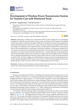 Development of Wireless Power Transmission System for Transfer Cart with Shortened Track
