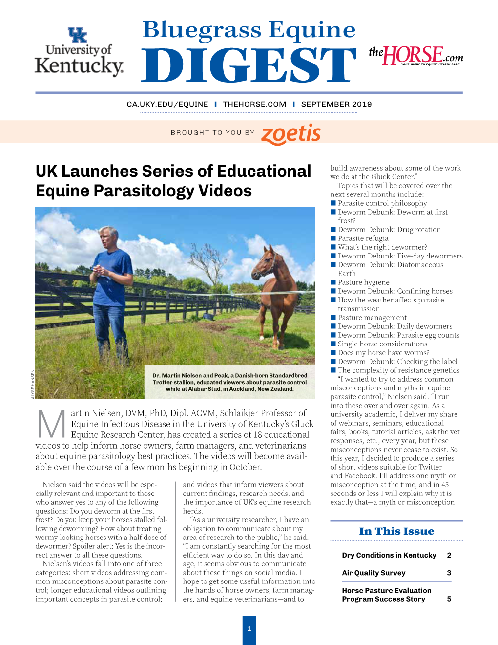 UK Launches Series of Educational Equine Parasitology Videos