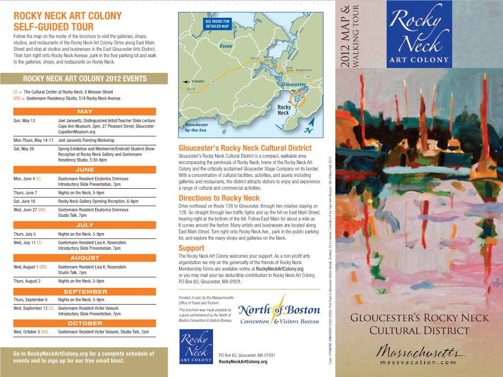 Rocky Neck Art Colony Self-Guided Tour 2012 Map &