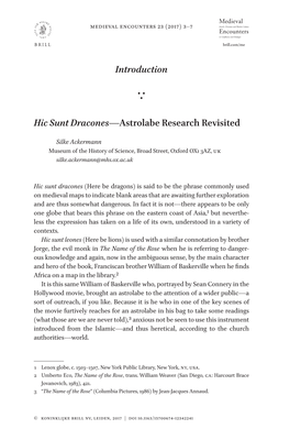 Introduction Hic Sunt Dracones—Astrolabe Research Revisited