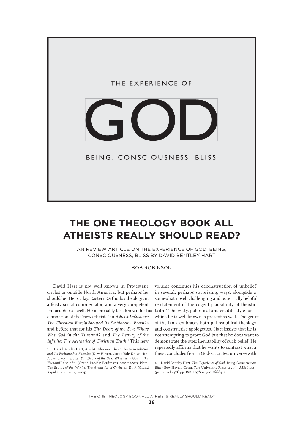 The One Theology Book All Atheists Really Should Read?