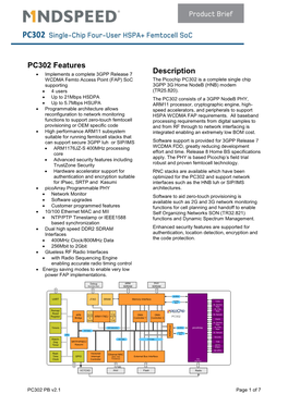 PC302 Features Description