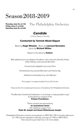 Bernstein's Candide | Program Notes