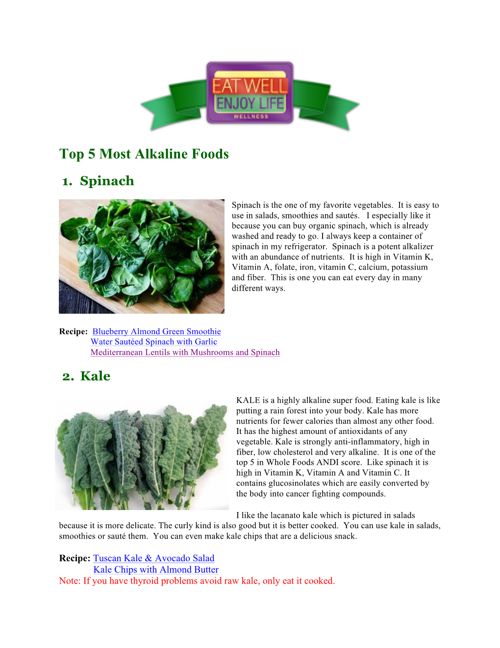Top 5 Most Alkaline Foods