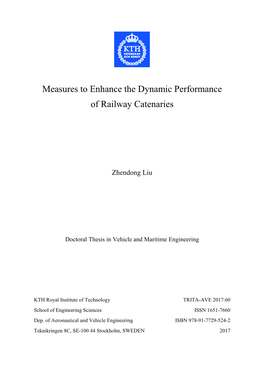 Measures to Enhance the Dynamic Performance of Railway Catenaries