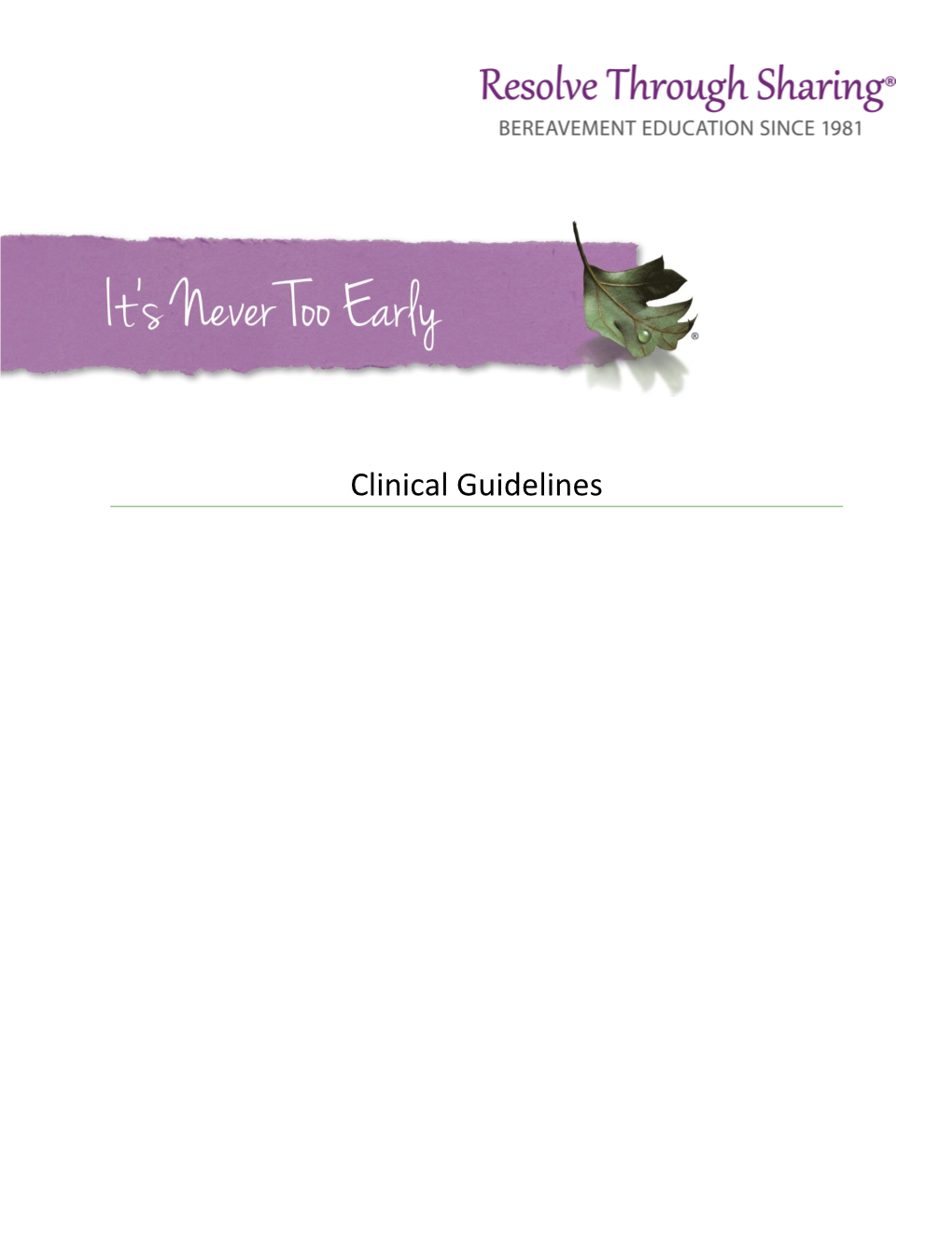 Clinical Guidelines