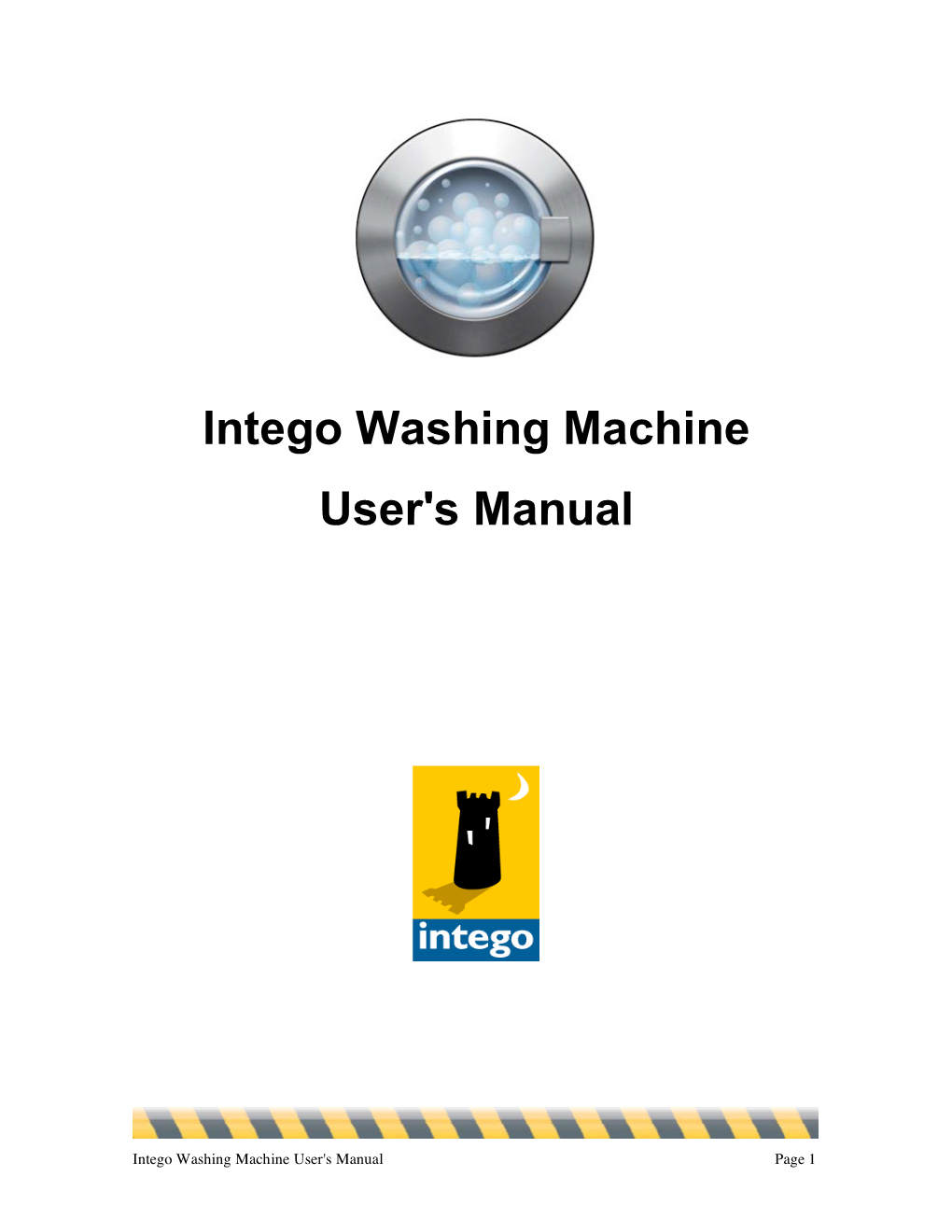 Intego Washing Machine User's Manual